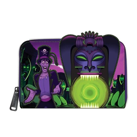 RARE NEW Loungefly The Princess & the Frog Dr. Facilier Glow in Dark Zip Wallet - Picture 1 of 8